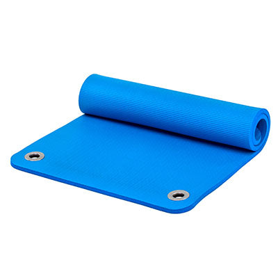 CanDo Sup-R Mat, Mars with Grommets, 56" x 24" x 0.6", Blue, Case of 6 — for Exercise and Therapy Floor Work
