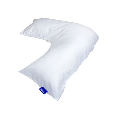 Contour L Pillow Case, White — for Elevated Positioning and Comfort