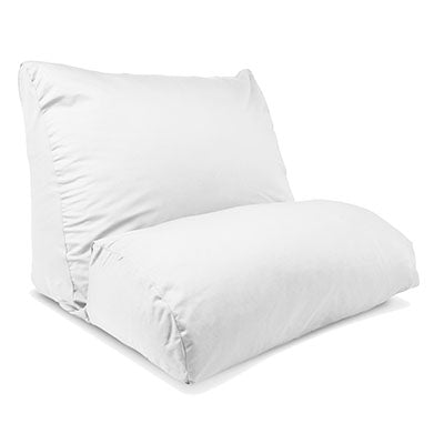 Contour Flip Pillow Case, White — for Elevated Positioning and Comfort