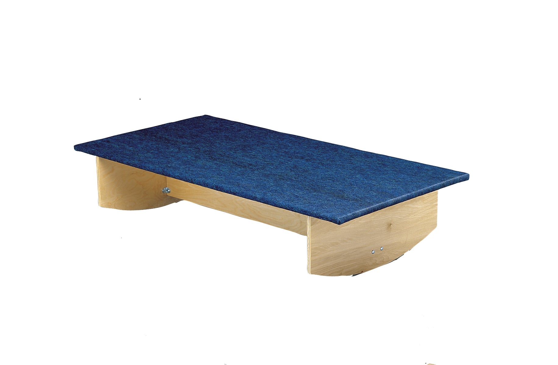 CanDo Rocker Board - Wooden with carpet - side-to-side - 30" x 60" x 12" — for Balance Training and Fall Prevention