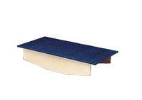 CanDo Rocker Board - Wooden with carpet - front-to-back - 30" x 60" x 12" — for Balance Training and Fall Prevention