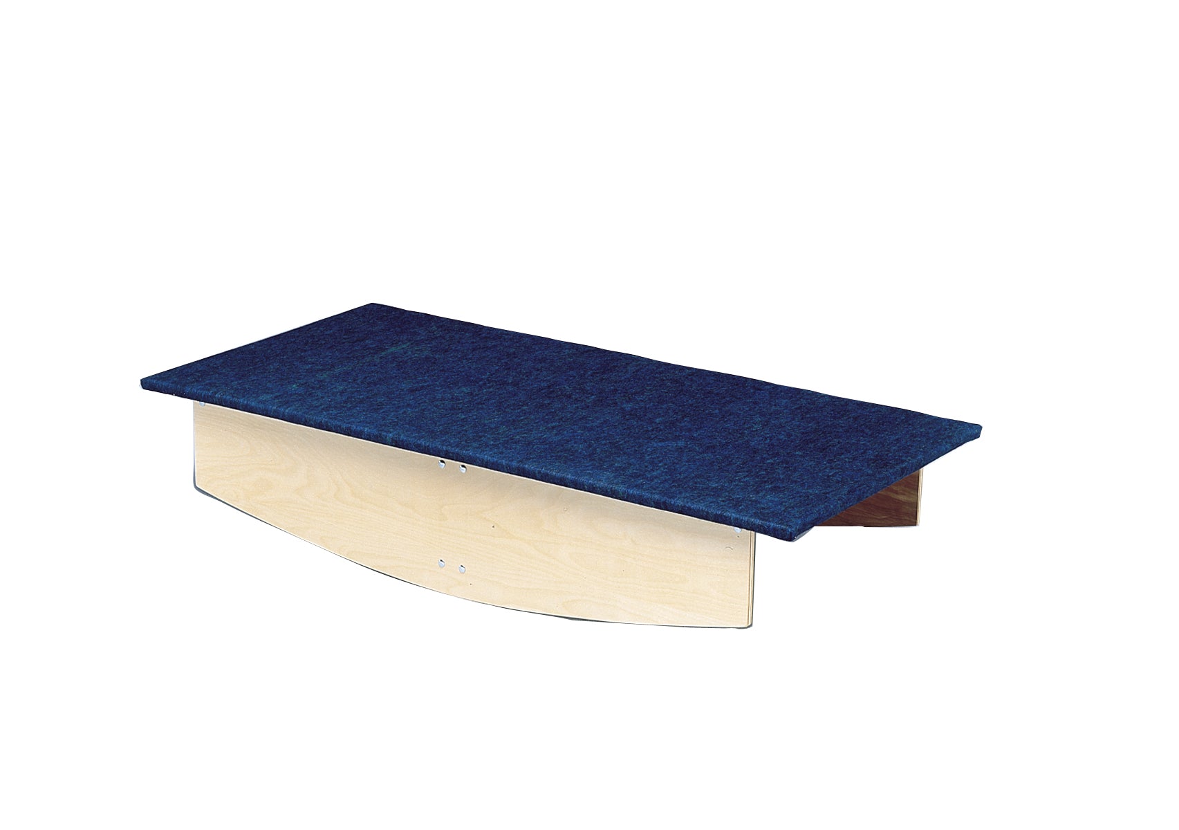 CanDo Rocker Board - Wooden with carpet - front-to-back - 30" x 60" x 12" — for Balance Training and Fall Prevention