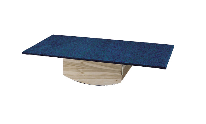 CanDo Rocker Board - Wooden with carpet - side-to-side, front-to-back combo - 30" x 60" x 12" — for Balance Training and Fall Prevention