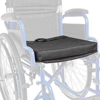 Ziggo 16" Wheelchair Accessory - Seat Cushion, Black — for Mobility and Patient Transport