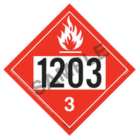 J.J. Keller 1203 Placard - Class 3 Flammable Liquid - .040" Polycarbonate