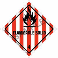 J.J. Keller Class 4 Flammable Solid Labels
