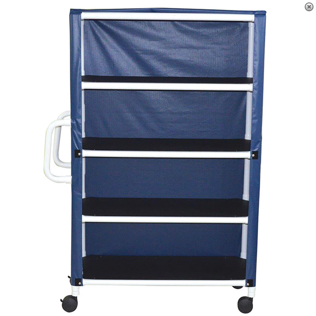 MJM 4-Shelf Linen Cart, 125 lb. Capacity