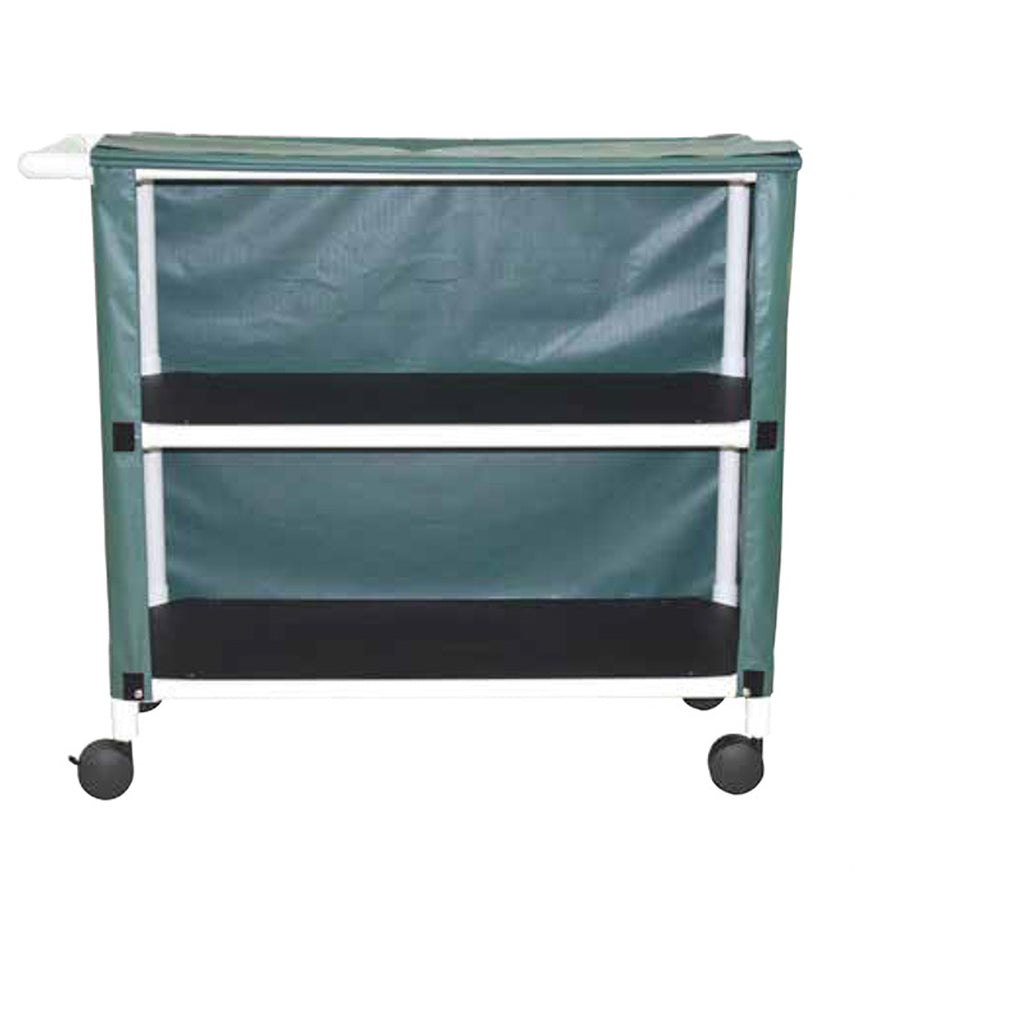 MJM 2-Shelf Linen Cart with Mesh or Vinyl Cover