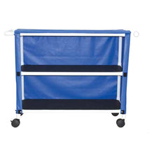 MJM 2-Shelf 20" x 50" Jumbo Linen Cart, 175 lb Capacity