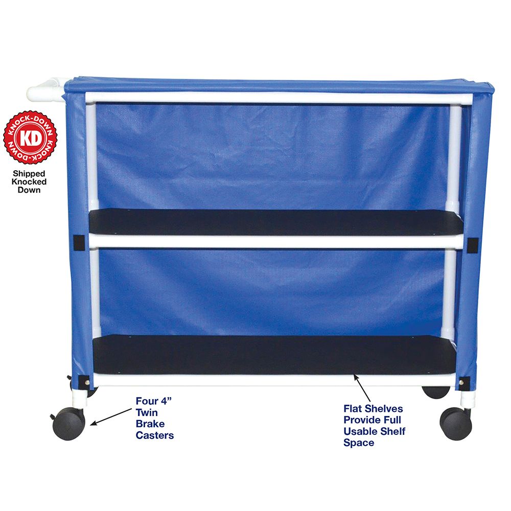 MJM Jumbo Linen Cart with Mesh or Solid Vinyl Cover