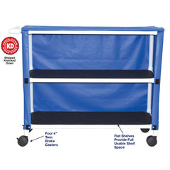 MJM Jumbo Linen Cart with Mesh or Solid Vinyl Cover