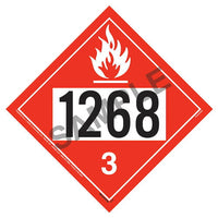 JJ Keller 1268 Placard - Class 3 Flammable Liquid - 176 lb Polycoated Tagboard