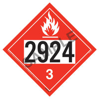 J. J. Keller's 2924 Placard - Class 3 Flammable Liquid