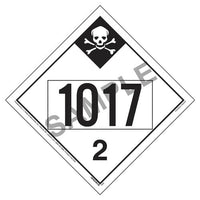 JJ Keller 1017 Placard - Division 2.3 Inhalation Hazard - 176 lb Polycoated Tagboard