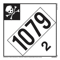 1079 Placard - Division 2.3 Inhalation Hazard - 4 mil Vinyl Permanent Adhesive