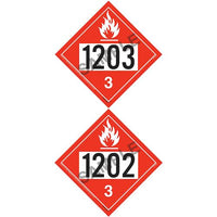 JJ Keller 1203/1202 Placard - Class 3 Flammable Liquid