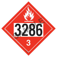 JJ Keller 1268/3286 Placard - Class 3 Flammable Liquid