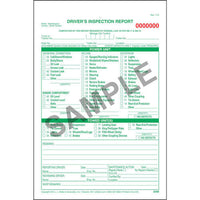 JJ Keller Detailed Driver's Vehicle Inspection Report, Carbonless, Green Ink, Snap-Out Format - Stock