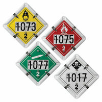 JJ Keller Numer-All Flip Placard - 4 Legend, Class 2, White Back Plate