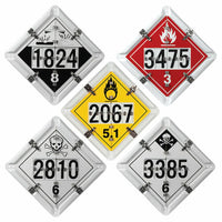 JJ Keller Numer-All Flip Placard - 5 Legend, White Back Plate