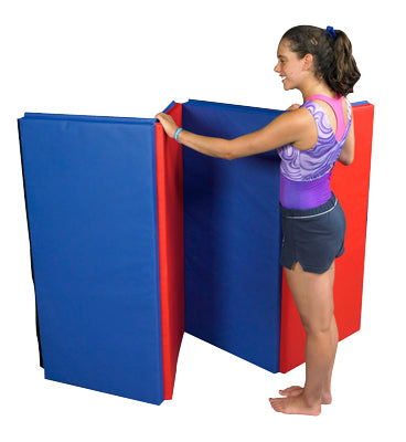 CanDo Accordion Mat - 1-3/8" EnviroSafe Foam with Cover - 6' x 12' - Specify Alternating Colors — for Exercise and Therapy Floor Work