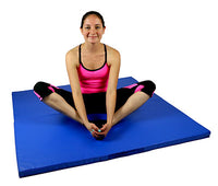 CanDo Mat with Handle - Center Fold - 2" PU Foam with Cover - 4' x 4' - Specify Color — for Exercise and Therapy Floor Work