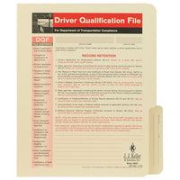 JJ Keller Driver Qualification File Folder - For Snap-Out Forms