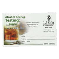 JJ Keller Alcohol & Drug Testing: What Drivers Need to Know - Wallet Cards