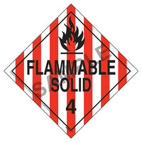 J. J. Keller Division 4.1 Flammable Solid Placard - Worded