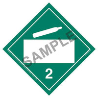JJ Keller Division 2.2 Non-Flammable Gas Placard, Blank, 176 lb Polycoated, Tagboard Removable Adhesive