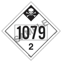 JJ Keller 1079 Placard, Division 2.3 Inhalation Hazard, 176 lb Polycoated Tagboard