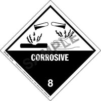 JJ Keller Class 8 Corrosive Labels