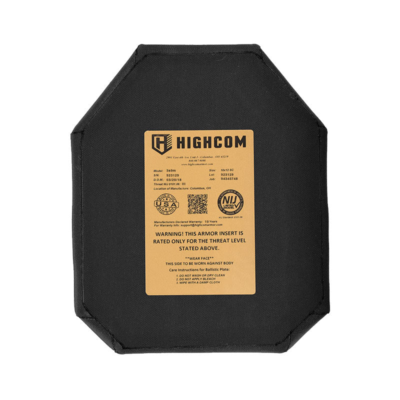 HighCom Guardian 3S9M Level III+ Multi-Curve Rifle Armor Plate – Advanced Multi-Hit Special Threat Protection