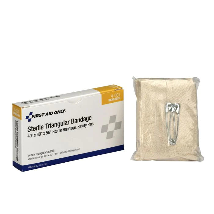 First Aid Only 40" x 40" x 56" Muslin Triangular Bandage | Versatile Emergency Splint and Sling
