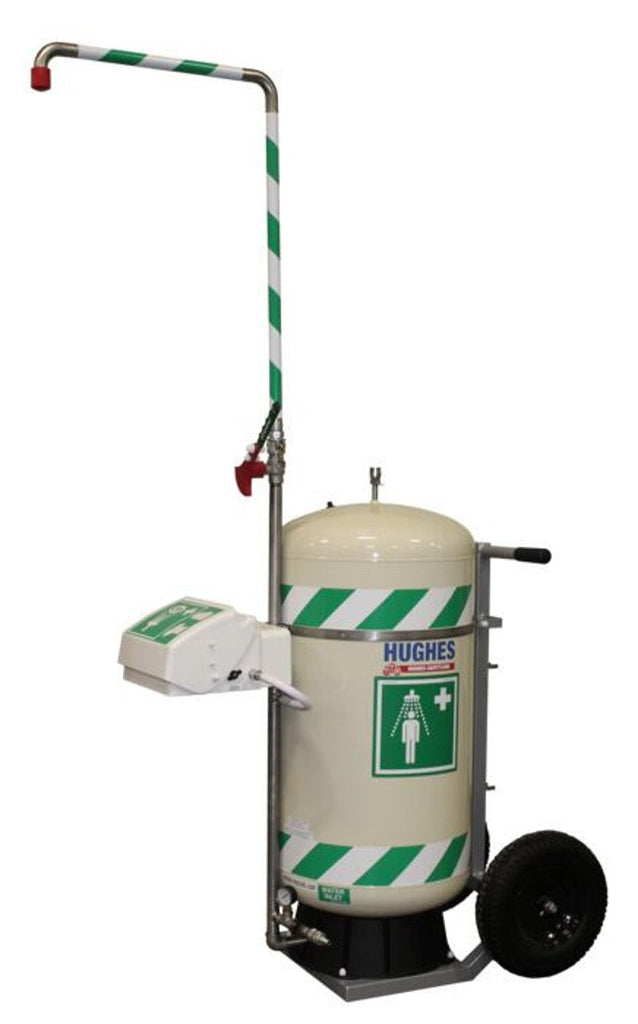 Justrite 40K45G Mobile Self Contained Emergency Safety Shower With Eyeface Wash Ez Move 30 Gallon Spill Control