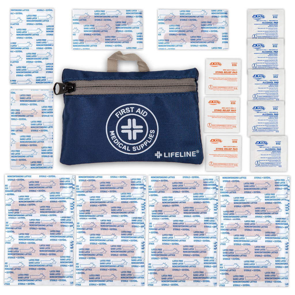 Lifeline First Aid 50-Piece Essential Hard-Shell Foam First Aid Kit