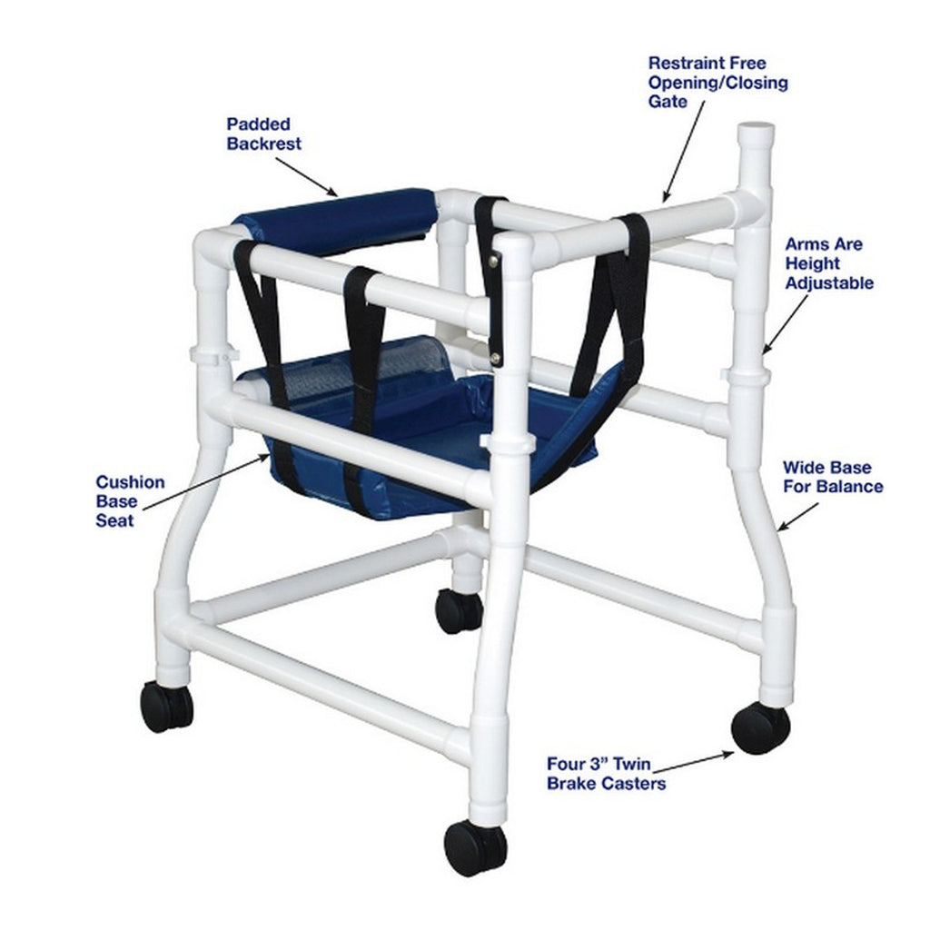 MJM 22" Deluxe Tile Stroller Walker, 250 lb Capacity
