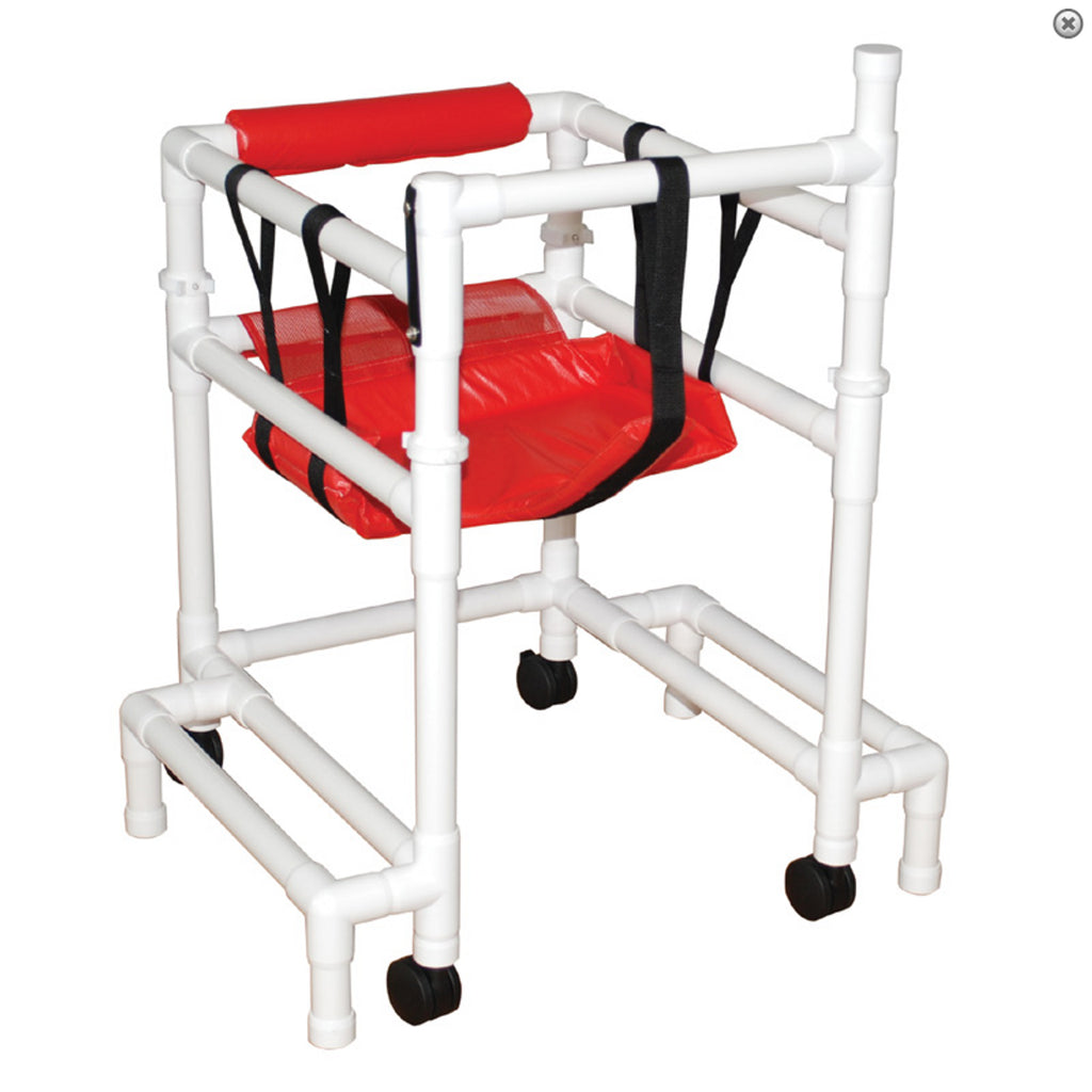 MJM International 415-OR-3TW PVC Stroller Walker with Outriggers – Maximum Tip-Resistant Stability and Postural Support