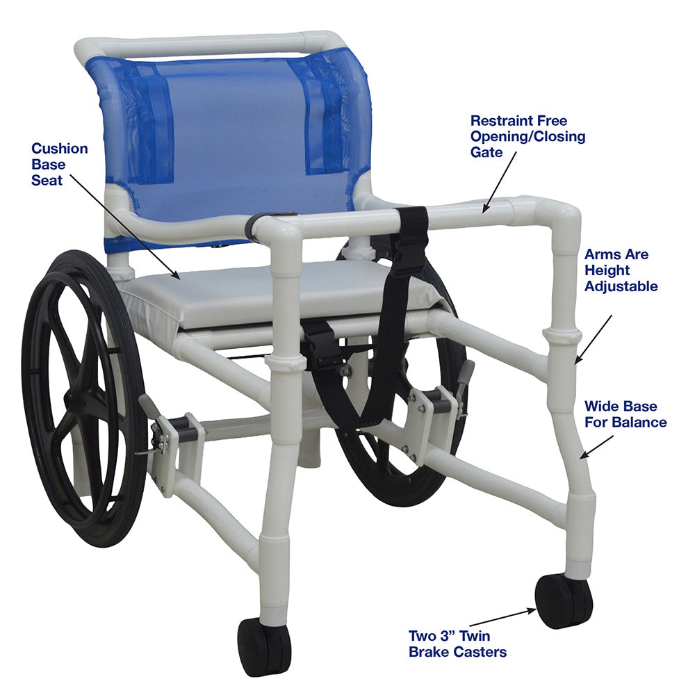 MJM International 418-24 Combination Transport Chair / Walker