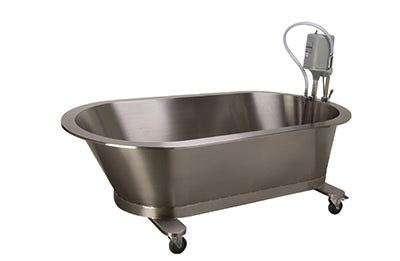 Whitehall Low boy mobile whirlpool, slant back, SB-100-M, 100 gallon, 76"Lx40"Wx26"D — for Hydrotherapy Treatment