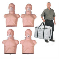 Heartsmart Simulaids 4 pack Economy Adult Sani‑Manikin with Carry Bag