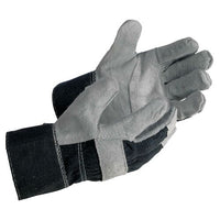 JJ Keller MCR Safety Economy Split Cowhide Leather Denim Safety Cuff Work Gloves