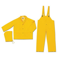 J. J. Keller MCR Safety 2003 3-Piece Snap Front Jacket & Bib Pant Rainsuit