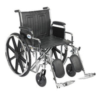 Drive Sentra EC Heavy Duty Wheelchair, Detachable Desk Arms, Elevating Leg Rests, 20" Seat — for Mobility and Patient Transport