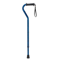 Drive Adjustable Height Offset Handle Cane with Gel Hand Grip, Red Crackle — for Treatment and Examination Rooms