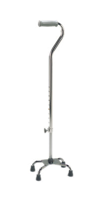 Drive Quad cane, large base (8" x 12"), 29 - 38", chrome — for Treatment and Examination Rooms