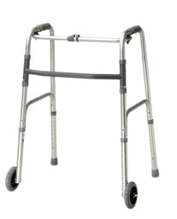 Drive Folding 2-button walker, 5" wheels-glides, junior, case of 4 — for Safe and Supported Mobility