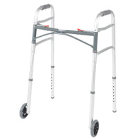Drive Folding 2-button walker, 5" wheel-glides, 1 each — for Safe and Supported Mobility