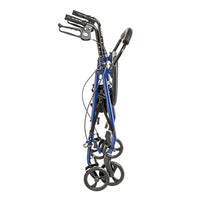 Drive Steel Rollator with 6" Wheels, Knockdown, Blue — for Safe and Supported Mobility