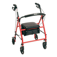 Drive Steel Rollator with 6" Wheels, Knockdown, Blue — for Safe and Supported Mobility